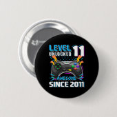 11アンロック2011素晴らしビデオゲーム11誕生日 缶バッジ (正面&裏面)