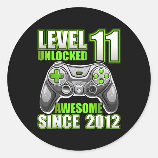 11アンロック2012素晴らしビデオゲーム11誕生日 ラウンドシール (正面)