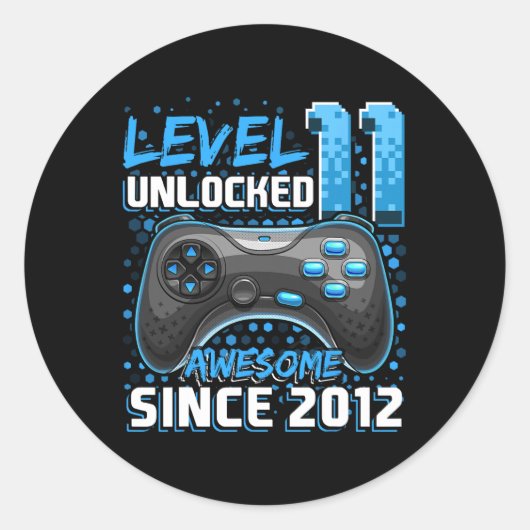 11アンロック2012素晴らしビデオゲーム11誕生日 ラウンドシール (正面)