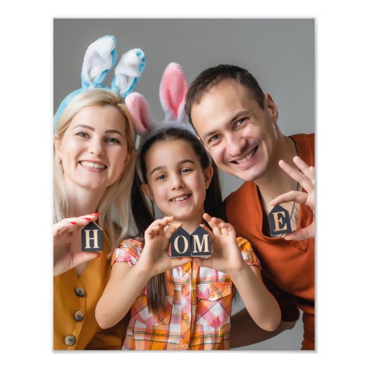 11インチx 14インチファミリーフォトプレミアムイースターサテンプリント フォトプリント            (正面)