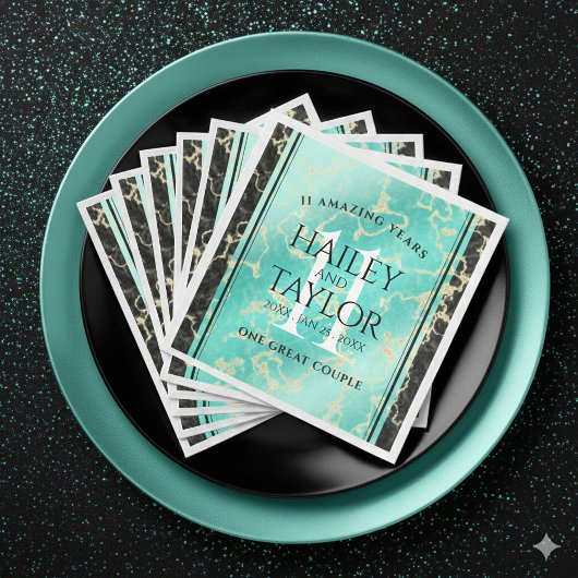 11エレガントターコイズ結婚記念日