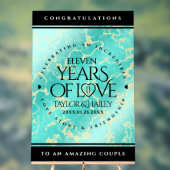 11エレガントターコイズ結婚記念日 アクリルサイン (ニュートラル)