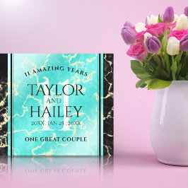 11エレガントターコイズ結婚記念日 キャンバスプリント