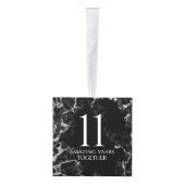 11エレガントターコイズ結婚記念日 キューブオーナメント (右)