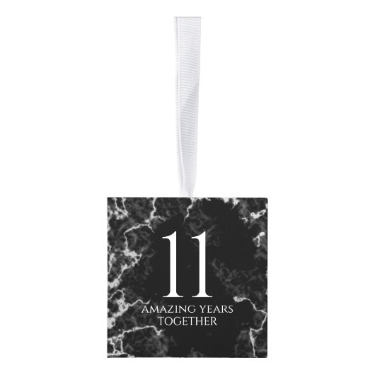 11エレガントターコイズ結婚記念日 キューブオーナメント (右)