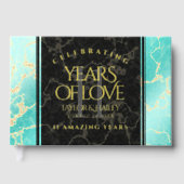 11エレガントターコイズ結婚記念日 ゲストブック (正面)