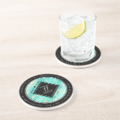 11エレガントターコイズ結婚記念日 コースター (側面)