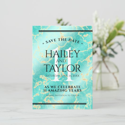 11エレガントターコイズ結婚記念日 セーブザデート (スタンド正面)