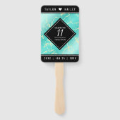 11エレガントターコイズ結婚記念日 ハンドファン (裏面)