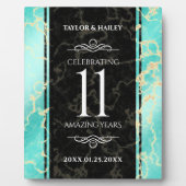 11エレガントターコイズ結婚記念日 フォトプラーク (正面)