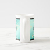 11エレガントターコイズ結婚記念日 ボーンチャイナマグカップ (裏面)