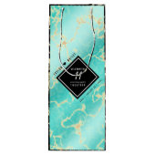 11エレガントターコイズ結婚記念日 ワインギフトバッグ (裏面)