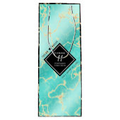 11エレガントターコイズ結婚記念日 ワインギフトバッグ (正面)