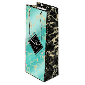 11エレガントターコイズ結婚記念日 ワインギフトバッグ (正面アングル)