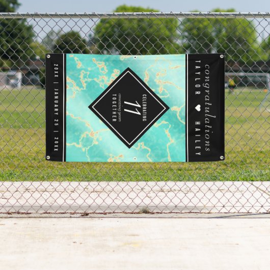 11エレガントターコイズ結婚記念日 横断幕 (インサイチュ)