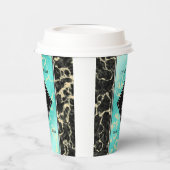 11エレガントターコイズ結婚記念日 紙コップ (左)