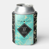 11エレガントターコイズ結婚記念日 缶クーラー (缶正面)