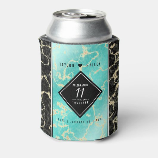 11エレガントターコイズ結婚記念日 缶クーラー (缶裏面)