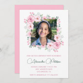 11エレガント歳の誕生日招待状写真ぼほ 招待状 (正面/裏面)