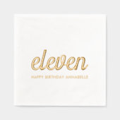 11エレガント誕生日ゴモダンールナプキンス 箔ナプキン (正面)