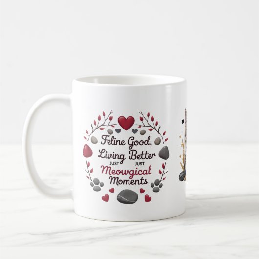 11オズクラシック猫好きマグ コーヒーマグカップ (左)