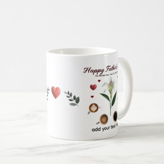 11オズパーソナライズされたクラシックパパ コーヒーマグカップ (正面右)