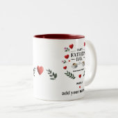 11オズパーソナライズされたパパプレゼント ツートーンマグカップ (正面右)