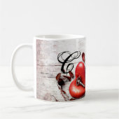 11オズ。コーヒーマグカントリー木材鍵へ私のハートラス コーヒーマグカップ (左)