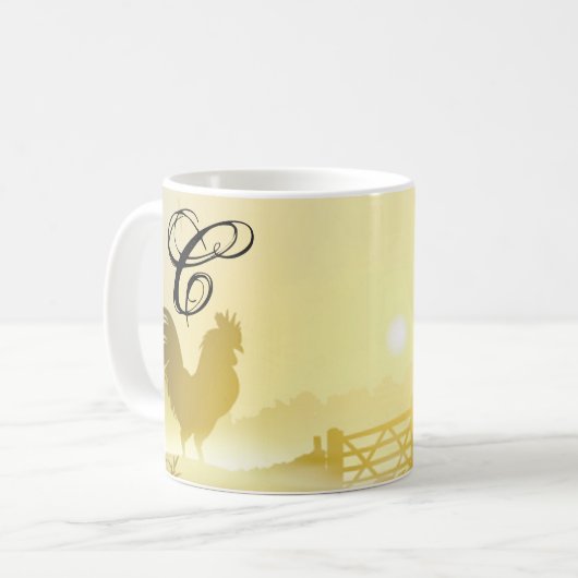 11オズ。コーヒーマグサニーモーニングファームカントリールスティ コーヒーマグカップ (正面左)