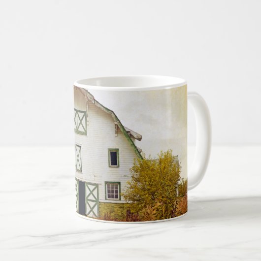 11オズ。コーヒーマグサンセットバーンカントリー素朴フィールド コーヒーマグカップ (正面右)