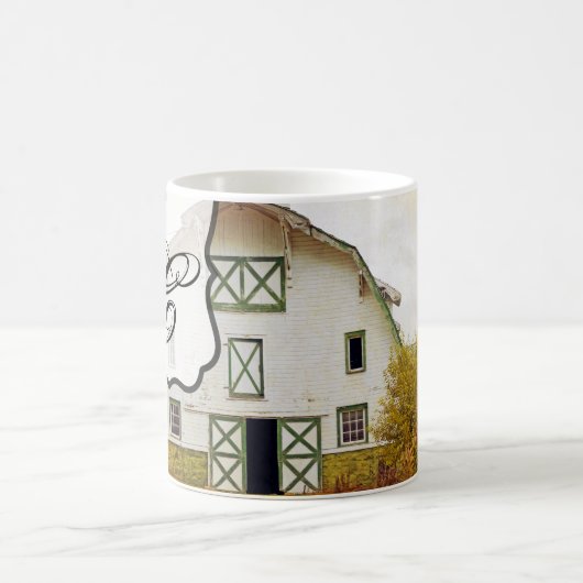 11オズ。コーヒーマグサンセットバーンカントリー素朴フィールド コーヒーマグカップ (中央)