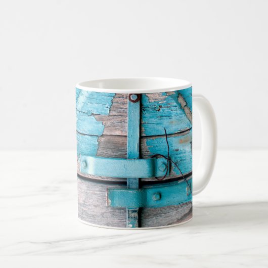 11オズ。コーヒーマグブルーウッドバーンドアブーツカウンター コーヒーマグカップ (正面右)