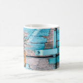 11オズ。コーヒーマグブルーウッドバーンドアブーツカウンター コーヒーマグカップ (中央)