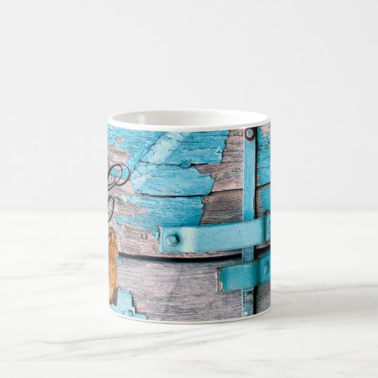 11オズ。コーヒーマグブルーウッドバーンドアブーツカウンター コーヒーマグカップ (中央)