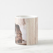 11オズ。コーヒーマグブーツ田舎の素朴な西部のwea コーヒーマグカップ (中央)