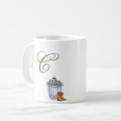 11オズ。コーヒーマグ夏の田舎のウェディング素朴ワ コーヒーマグカップ (正面左)