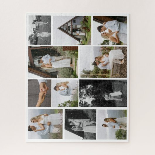11カスタムユニークフォトコラージュミニマル ジグソーパズル (縦)