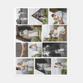 11カスタムユニークフォトコラージュミニマル フリースブランケット (正面)