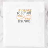 11カスタム周年記念 楕円形シール (バッグ)