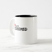 11クラシックoz私はクリスチャン・イエスを贖われた ツートーンマグカップ (正面左)