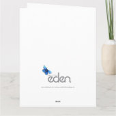 11ターコイズ結婚記念日ハートカード カード (裏面)