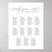 11テーブエレガントルが座席表を見つける ポスター (正面)