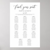 11テーブエレガントルが座席表を見つける ポスター (正面)