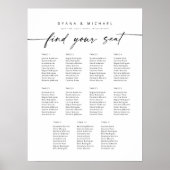 11テーブモダンルが座席表を見つける ポスター (正面)