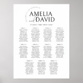 11テーブモダンルウェルカムシーティングチャート ポスター (正面)