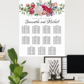 11テーブルエレガントのクリスマスグリーンチャート ポスター (ホームオフィス)