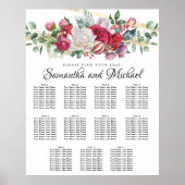 11テーブルエレガントのクリスマスグリーンチャート ポスター (正面)