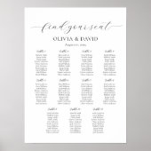 11テーブルシンプル私たちの人お気に入りの席チャート ポスター (正面)