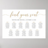 11テーブル席の座席一覧プランを見つける ポスター (正面)