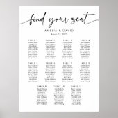 11テーブル席の座席表を見つける ポスター (正面)